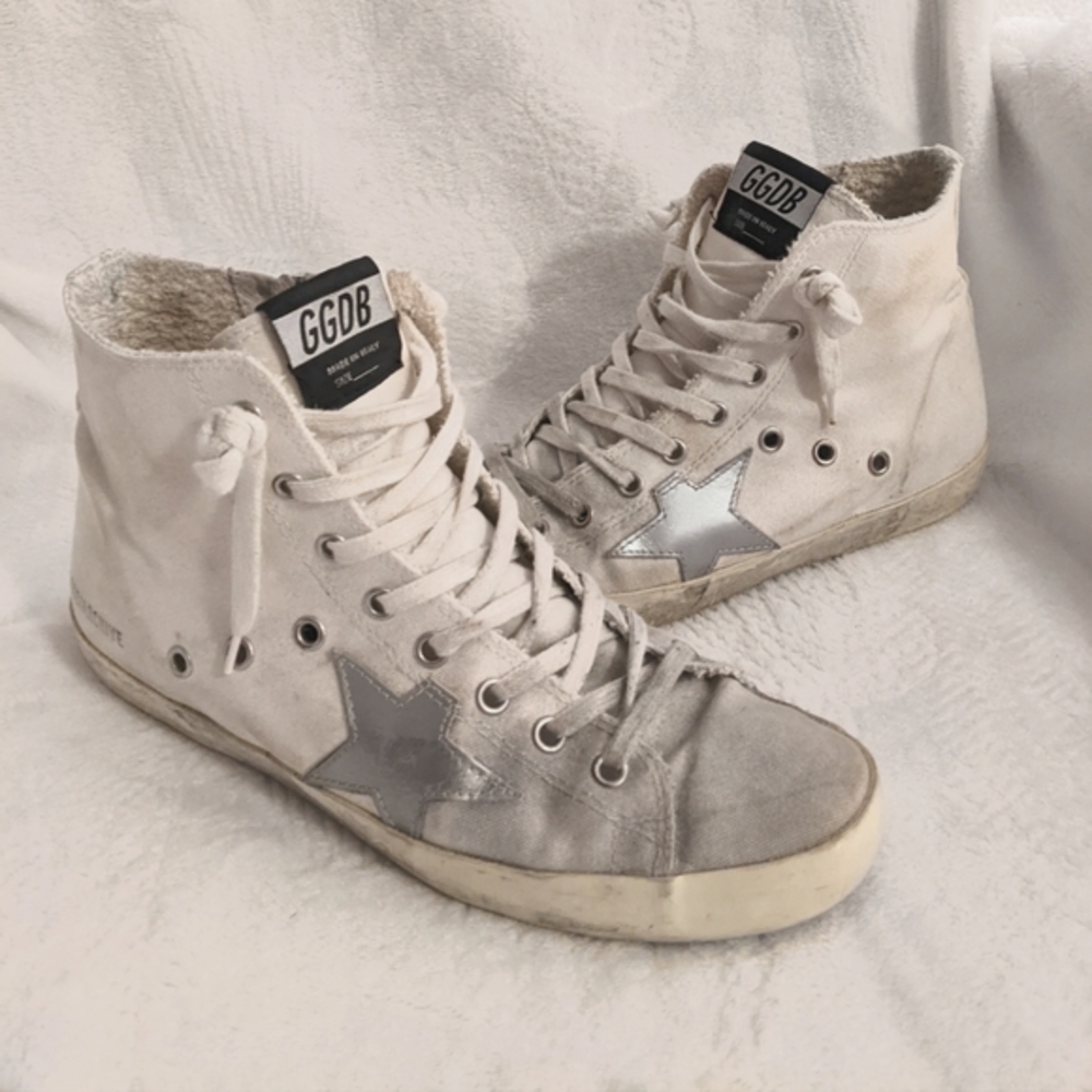 Golden Goose Archive Francy High Top Canvas Sneakers